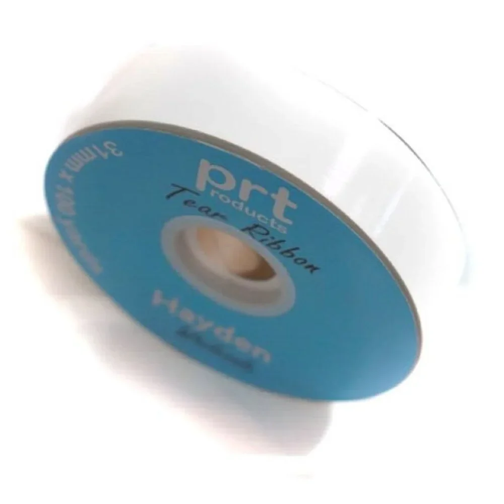 NEW Hayden White Gloss Lacquer 1.25 Wide 100yds Large Roll Polypropylene Ribbon